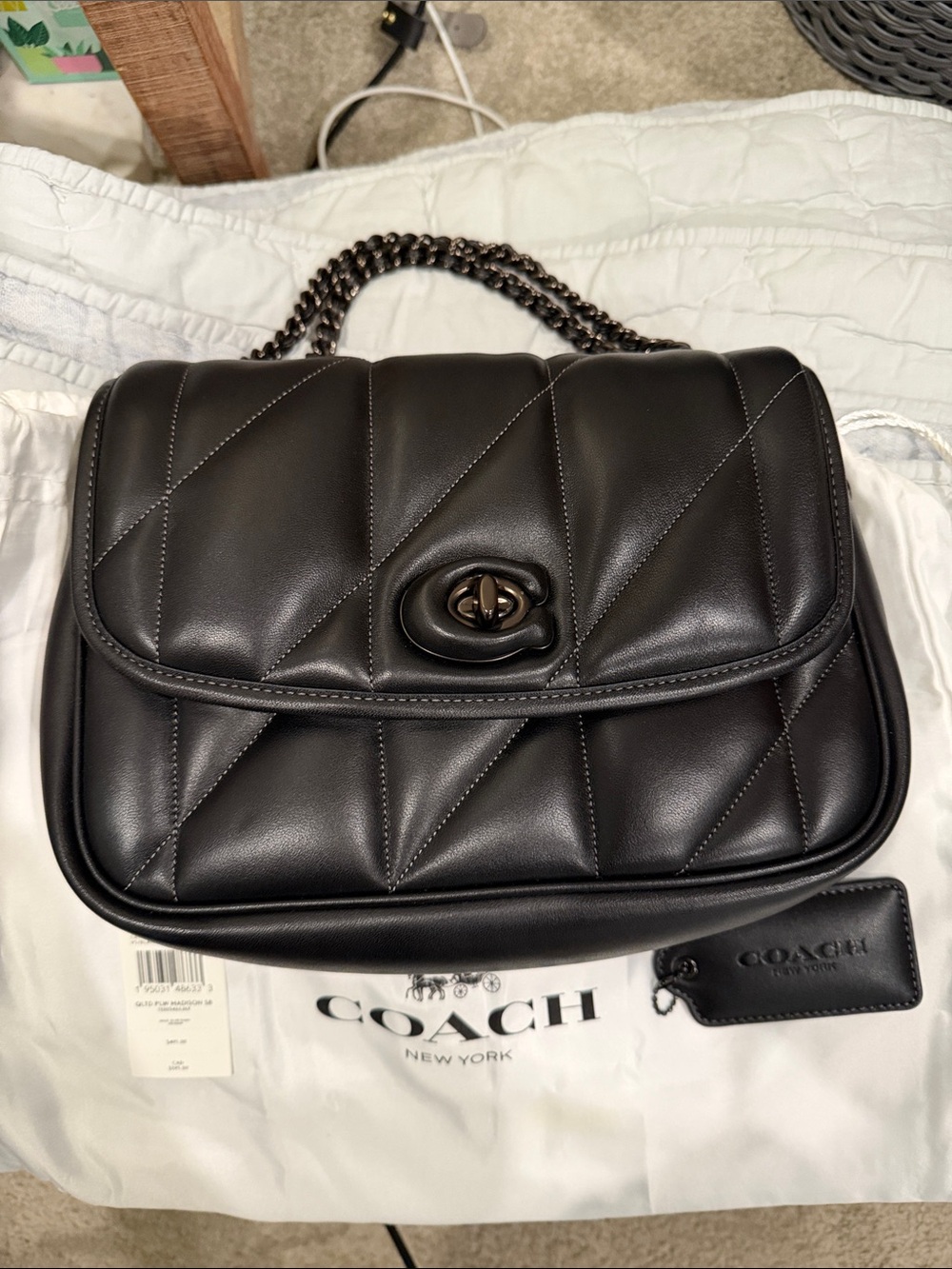 Coach pillow Madison Quilted Nappa leather Bag with Chain Strap